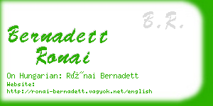 bernadett ronai business card